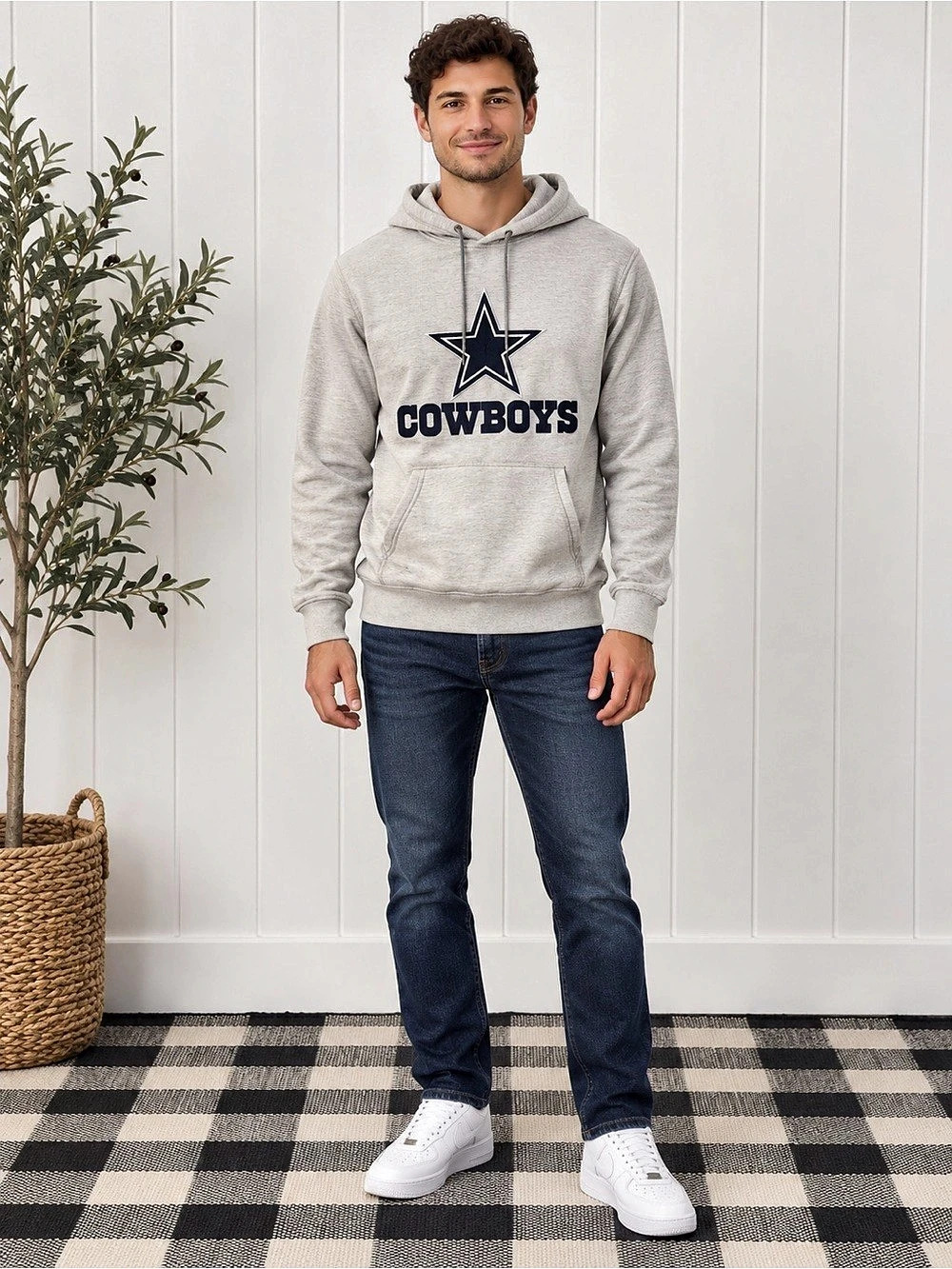 NFL Dallas Cowboys Hoodie Gray Size Small Like New